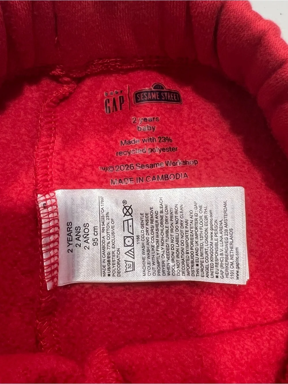 BABY GAP - SESAME STREET Two Piece ELMO Set - 2 Years